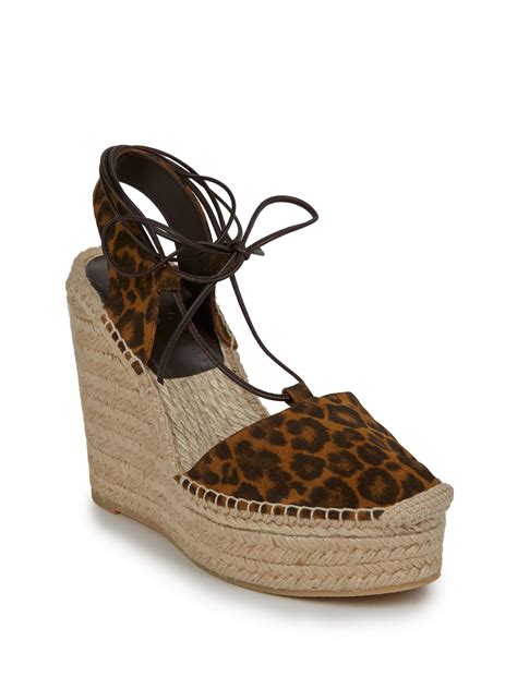 leopard print espadrille wedges.